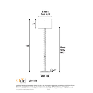 Oriel Spindle Natural Floor Lamp with Shade
