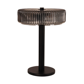 Oriel Gordon Ribbed Optic Glass Table Lamp