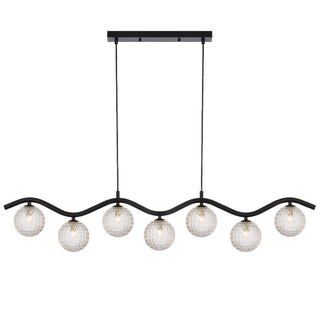 Telbix Orton 7 Light Pendanty Black