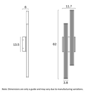 Telbix Ostel 2 Light Exterior Wall Light