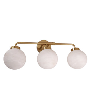 CLA Palla Interior Triple Sphere Marble with Brass Highlight Round Base Wall Light
