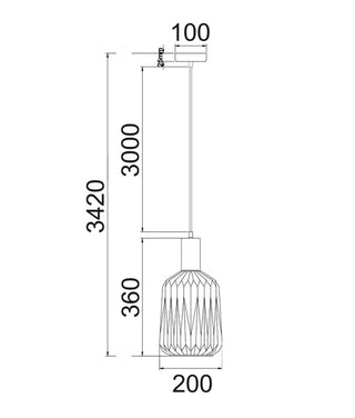 CLA Papel Interior Pleated Opal Jar Glass Pendant Lights