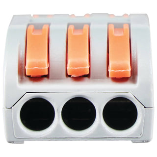 Major Tech 3-Pole Inline Connector Blocks 30Pcs