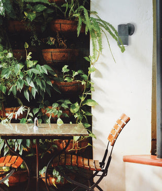 CLA GU10 Exterior Single Fixed Wall Pillar Spot Lights Solid Patina Brass IP65