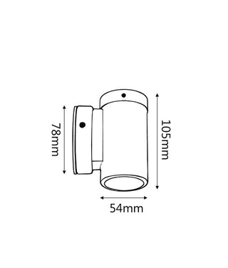 CLA Mr16  Exterior Wall Pillar Lights (Light Weight Copper) IP54
