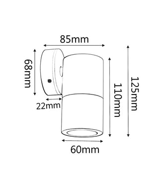 CLA Mr16 Exterior Wall Pillar Spot Lights (Copper) IP65