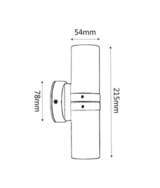 CLA GU10 Exterior Wall Pillar Spot Lights (Light Weight Copper) IP54