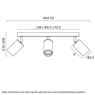 Telbix Picard 3 Light Spotlight