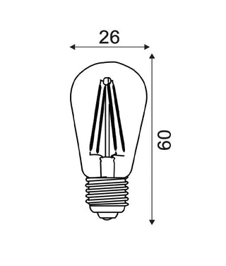 CLA Pilot LED Pilot Filament Clear ST26 Globe 3W