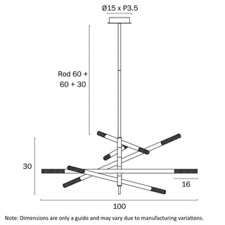 Telbix Pinta 10 Light Pendant
