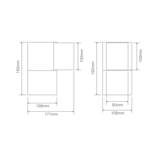 Domus PIPER-PRO-1-SQR IP65 Exterior LED Wall Light