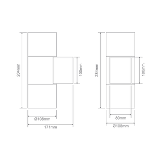 Domus PIPER-PRO-2-RND IP65 Exterior LED Wall Light