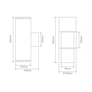 Domus PIPER-PRO-2-SQR IP65 Exterior LED Wall Light