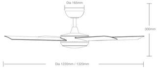 Martec Quantum DC 48″ & 52″ DC Ceiling Fan With Remote Control