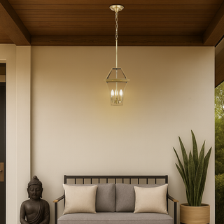 Telbix Rye 27cm Pendant Light Solid Brass Large