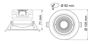 SAL Coolum PLUS S9168TC - 9W Dimmable LED Downlight