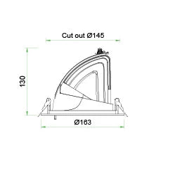 SAL Newman IV S9525TC Retractable & Rotatable LED Shoplight
