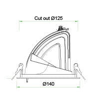 SAL Newman IV S9525TC Retractable & Rotatable LED Shoplight