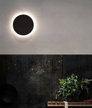 CLA Shadowtri Exterior LED Tri-CCT Round Backlit Wall Lights IP65 & IK08 (Diam: 250mm)