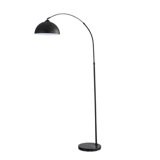 Oriel Marmo Black Arc Floor Lamp with Marble Base