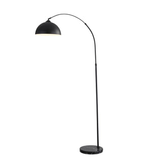 Oriel Marmo Black Arc Floor Lamp with Marble Base