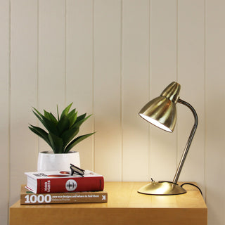 Oriel Trax Antique Brass Classic Gooseneck Task Lamp