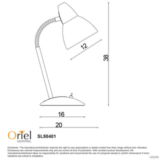 Oriel Trax Sage Green Classic Gooseneck Task Lamp