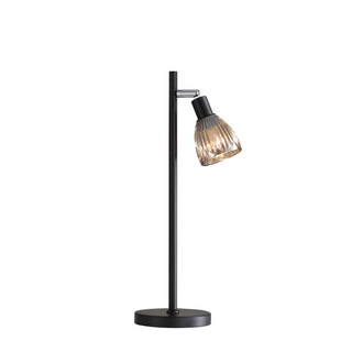 Oriel Alma Table Smoked Glass Task Lamp