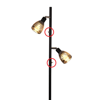 Oriel Alma Floor Smoked Glass Task Lamp
