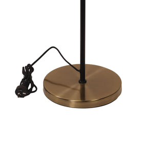Oriel Ari Mid-Century Floor Lamp Black and Antique Brass