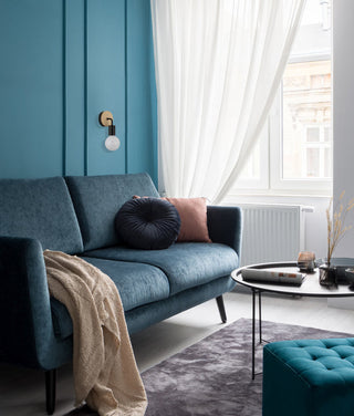 CLA Solo Interior Iron Bracket with Round Wood Highlight Wall Lights