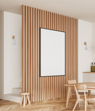 CLA Solo Interior Iron Bracket with Round Wood Highlight Wall Lights