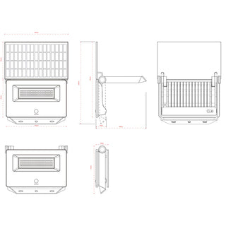 SAL SALRAY 3000TC SSIF3000TC IP65 IP65 LED Solar Floodlight Tri Colour