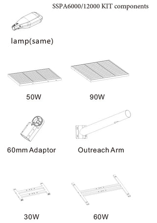 SAL Perimeled SSPA6000/12000 IP66 LED Solar Area Luminaire