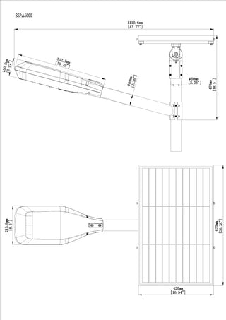 SAL Perimeled SSPA6000/12000 IP66 LED Solar Area Luminaire