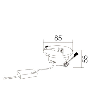 CLA Interior LED Tri-CCT Recessed Round Step Lights