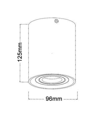 CLA Surface Gu10 Round Gimbal Surface Mounted Ceiling Downlights