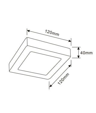CLA Dimmable Surface Mounted Oyster Lights Square
