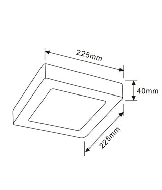 CLA Dimmable Surface Mounted Oyster Lights Square