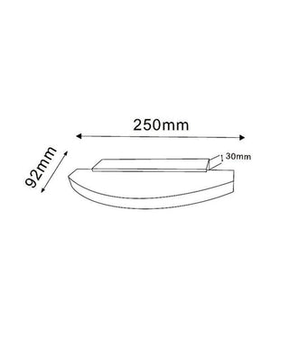 CLA Sydney City Series LED Interior Satin Nickel Curved Frosted Diffuser Wall Light