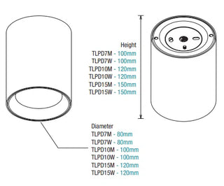 Martec Paco 7W | 10W | 15W LED Downlight Tricolour Surface Mount