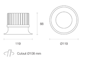 Trend Platinum PT18J 18W Tunable Recessed Premium Downlight