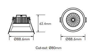 3A 10W Trimless Downlight 5C Temp DL9420