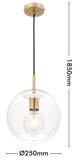 Clearance - Mercator Madrid Glass Pendant Light