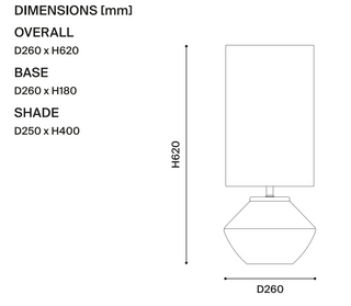 Mayfield Mesa White Table Lamp
