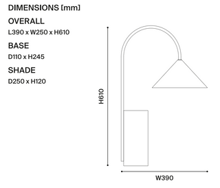 Mayfield Arcus Black Table Lamp