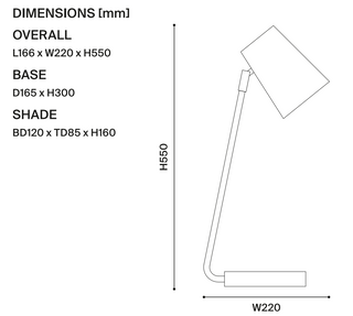 Mayfield Arlen Brass and Black Desk Lamp