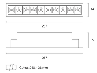 Trend Slot LST10 20W Recessed Linear Downlight