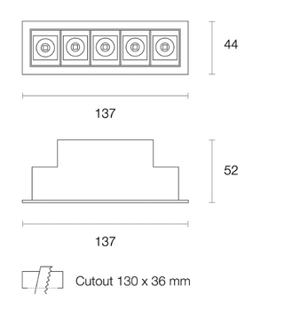 Trend Slot LST5 10W Recessed Linear Downlight
