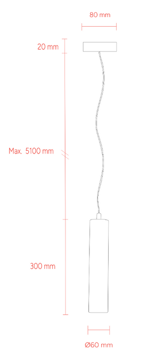 MDA Toress 1 Light Small Pendant